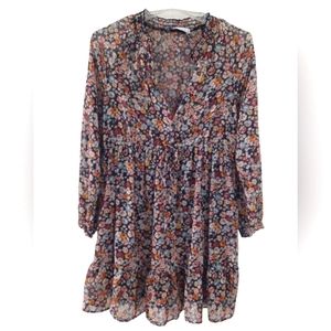 Zara dress fall floral print